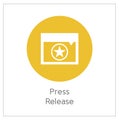 Press Release Simple Logo Icon Vector Ilustration Royalty Free Stock Photo