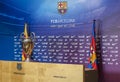 Press Room at Camp Nou Stadium