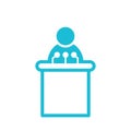 Press room meeting conference icon, avatar Royalty Free Stock Photo