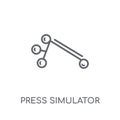 Press Simulator linear icon. Modern outline Press Simulator logo