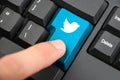 Press Twitter Keyboard Button