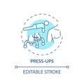 Press-ups concept icon