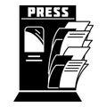 Press vending machine icon, simple style