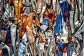 Pressed beverage cans, recycling