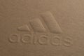 Pressed on paper Adidas brand logo