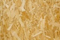Pressed yellow wood chipboard background pattern texture.