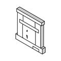 pressing aluminium isometric icon vector illustration
