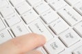 Pressing enter key Royalty Free Stock Photo