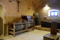 Pressing equipment inside Arkadi Monastery. Royalty Free Stock Photo