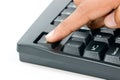 Pressing escape key on computer keyboard Royalty Free Stock Photo
