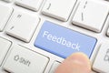 Pressing feedback key Royalty Free Stock Photo