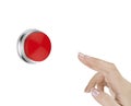 Pressing GO button isolated Royalty Free Stock Photo