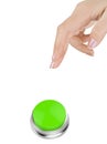 Pressing GO button Royalty Free Stock Photo