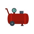Pressure air compressor icon flat isolated vector Royalty Free Stock Photo