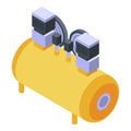 Pressure air compressor icon, isometric style Royalty Free Stock Photo