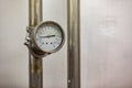Pressure analogue gauge in psi and kPa Royalty Free Stock Photo
