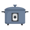 Pressure cooker icon, flat style