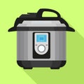 Pressure cooker icon, flat style