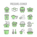 Pressure cookers set