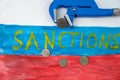 sanctions against Russian terrorists around the world. no war in Ukraine Royalty Free Stock Photo