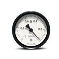 Pressure gauge with air bubble, realistic chrome and metal.