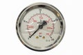 pressure gauge in bar and psi unit isolated on a white background Royalty Free Stock Photo