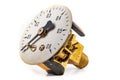 Pressure gauge without housing. Disassembled pressure measuring device Royalty Free Stock Photo