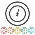 Pressure gauge - Manometer icons set