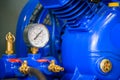 Pressure gauge, measuring instrument close up. boiler, gauge