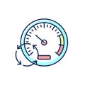 Pressure gauge RGB color icon