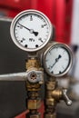 2 pressure gauges