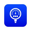 Pressure meter icon blue vector Royalty Free Stock Photo
