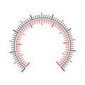 Pressure meter scale. Manometer, barometer, speedometer, tonometer, thermometer, navigator or indicator tool interface Royalty Free Stock Photo