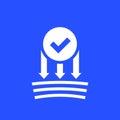 pressure resistance icon with a check mark Royalty Free Stock Photo