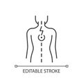 Pressure on spinal nerves linear icon