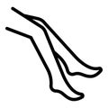 Pressure stockings icon outline vector. Varicose blood