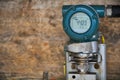 Pressure transmitter in oil and gas industry for monitored process, digital display of electronic equipment, Controller equipment Royalty Free Stock Photo