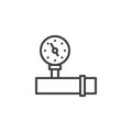 Pressure valve line icon