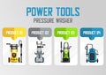 Pressure Washers Store Flat Vector Web Banner