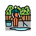 pressure washing color icon vector illustration