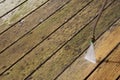 Pressure washing outdoor wooden deck