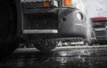 Pressure Washing the Truck Royalty Free Stock Photo