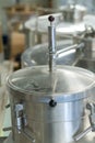 Pressurised stainless steel container Royalty Free Stock Photo