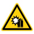 Pressurized Can Cause Severe Injury Lock Out Source Symbol Sign ,Vector Illustration, Isolate On White Background Label. EPS10 Royalty Free Stock Photo