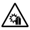 Pressurized Can Cause Severe Injury Lock Out Source Symbol Sign ,Vector Illustration, Isolate On White Background Label. EPS10 Royalty Free Stock Photo