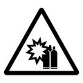 Pressurized Can Cause Severe Injury Lock Out Source Symbol Sign ,Vector Illustration, Isolate On White Background Label. EPS10