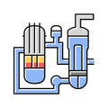 pressurized water reactor nuclear energy color icon vector illustration