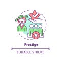 Prestige multi color concept icon