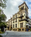 A prestigious hotel built to accommodate dignitaries attending the World Fair of 1929 in Seville, Spain Royalty Free Stock Photo