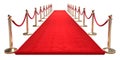Prestigious Red Carpet Gala With Gold Stanches and Rope Barriers